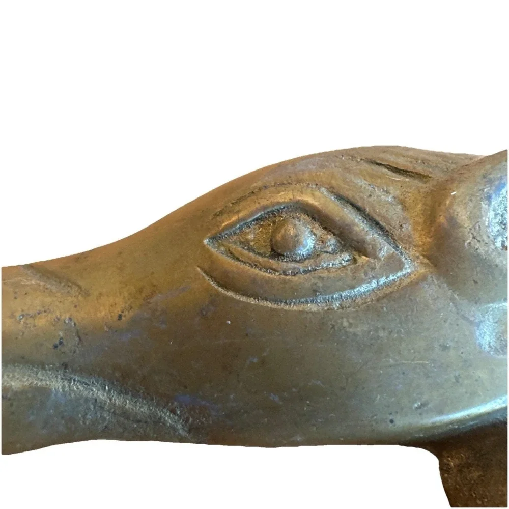 Vintage Solid Brass Horse Head Handle for a Walking Stick or‎ Cane Equestrian